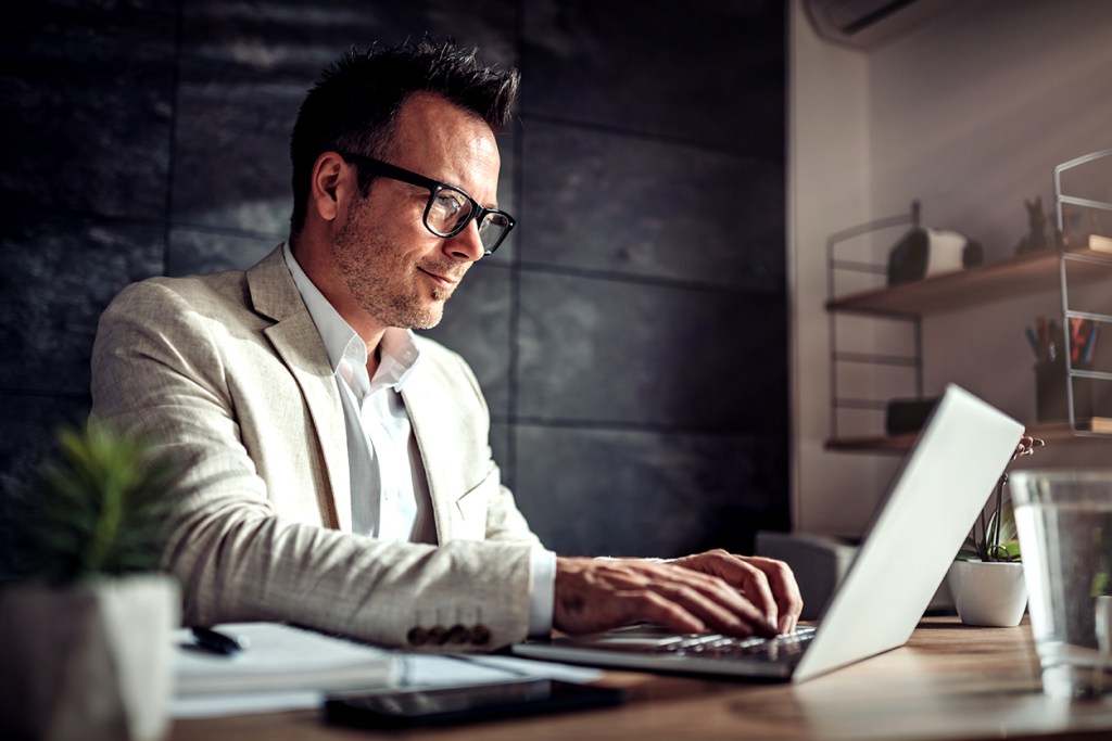 Man at laptop