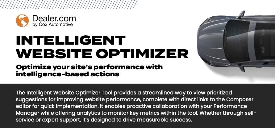 Dealer.com Intelligent Website Optimizer One Sheet