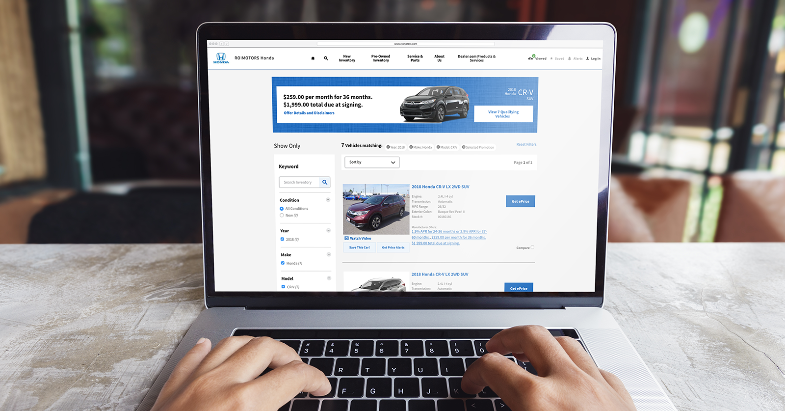 Car shopping online